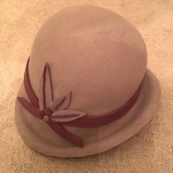 Rose Monzyk Kentucky Derby Floral Felt  Detail Handmade One of a Kind Hat - Picture 1 of 8